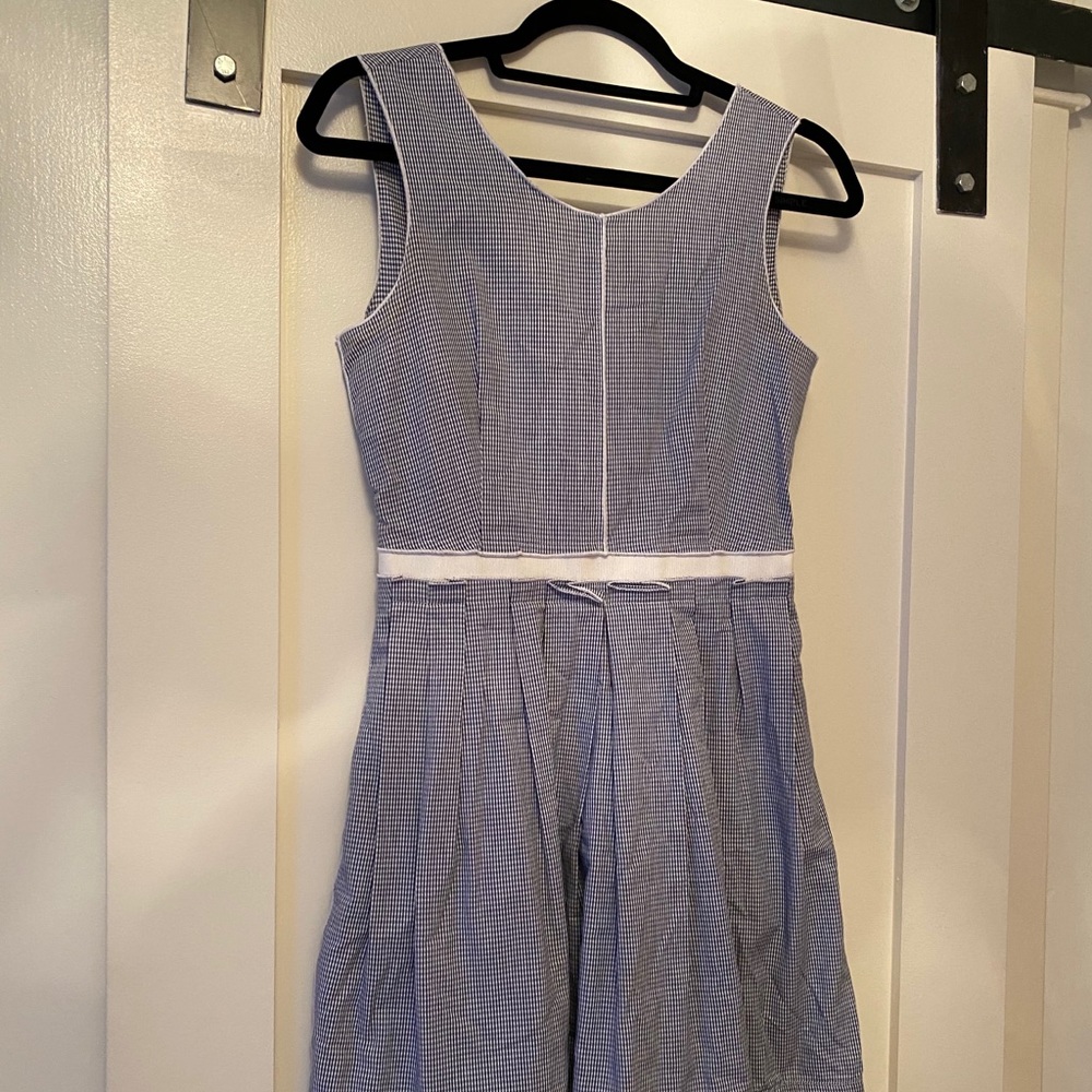 Dolce & Gabbana Navy/White Gingham Dress